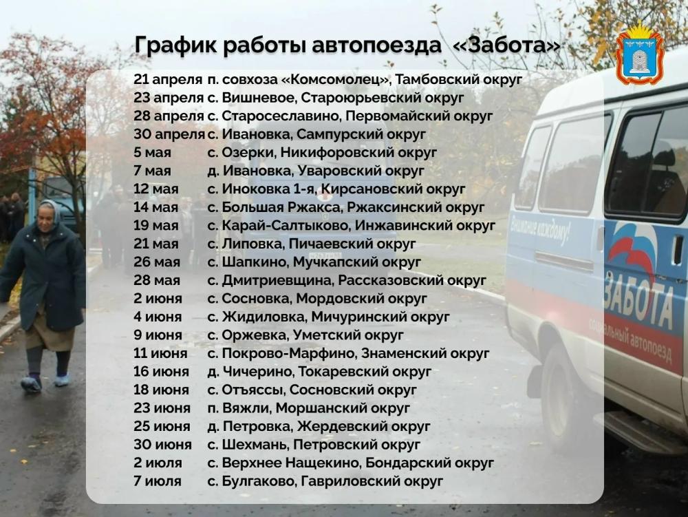 Автопоезд «Забота» начинает работу с 21 апреля